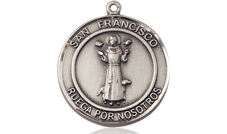 Sterling Silver San Francis of Assisi Medal