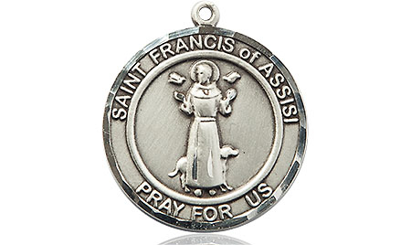 Sterling Silver Saint Francis of Assisi Medal