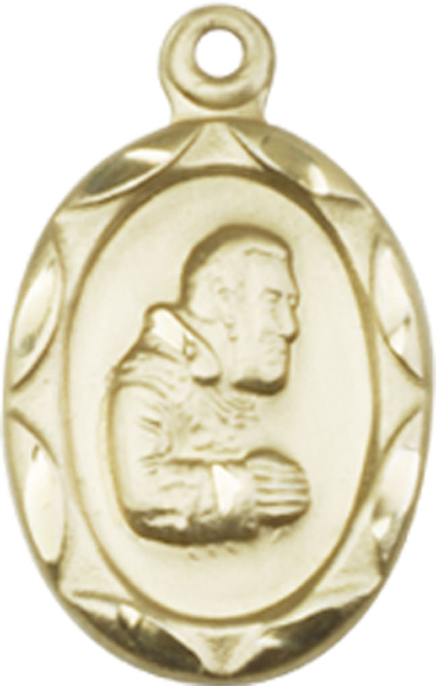 14kt Gold Filled Saint Pio of Pietrelcina Medal