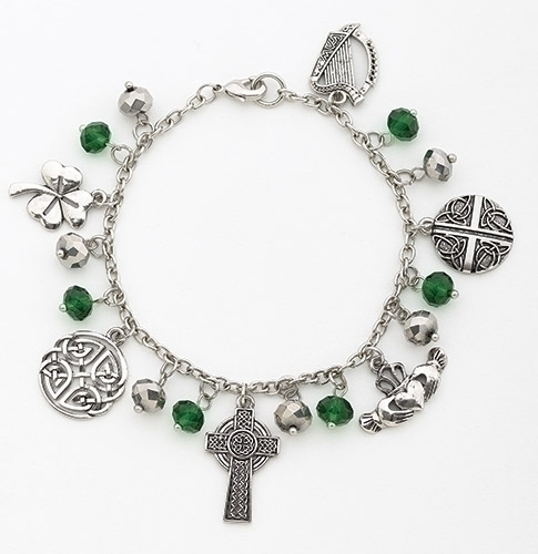 8"L Irish Charm Chain Bracelet