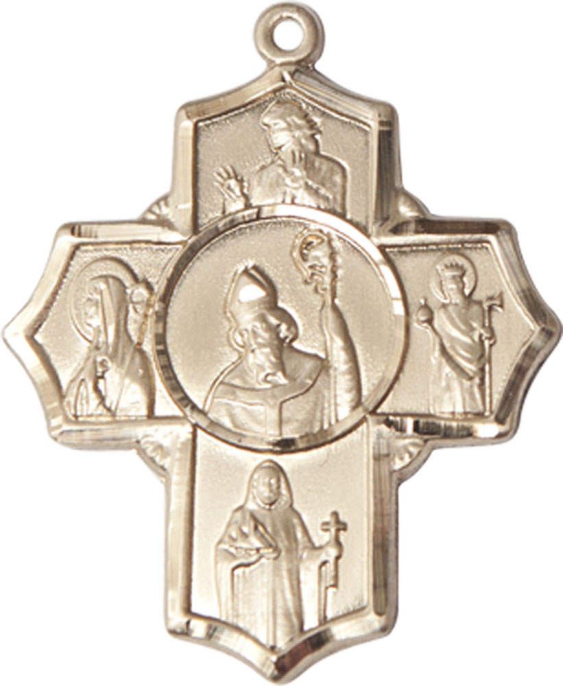 14kt Gold Irish 5-Way Medal