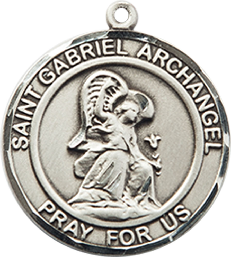 Sterling Silver Saint Gabriel the Archangel Medal