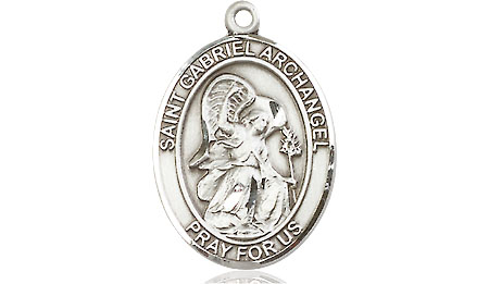 Sterling Silver Saint Gabriel the Archangel Medal - With Box