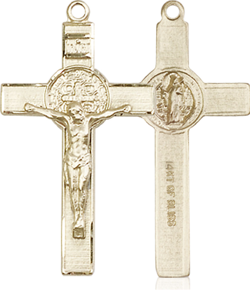 14kt Gold Filled Saint Benedict Crucifix Medal