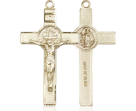 14kt Gold Filled Saint Benedict Crucifix Medal