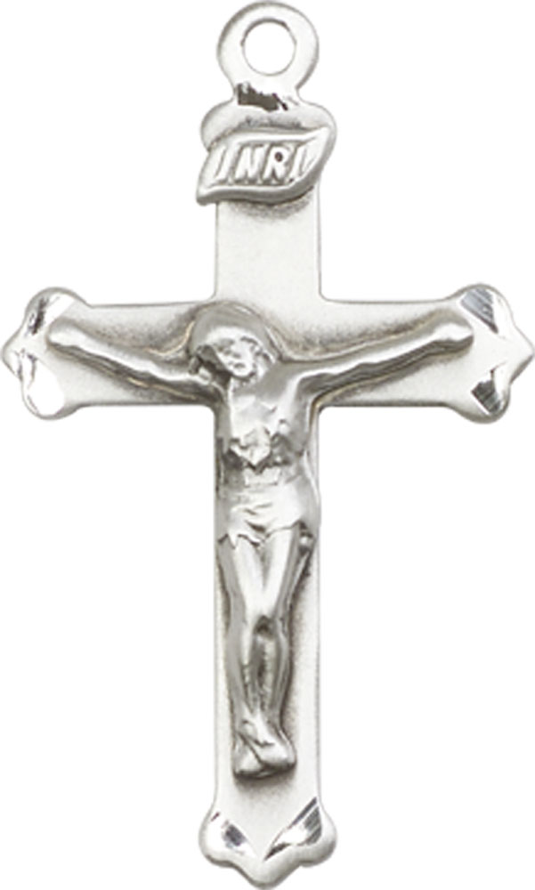 Sterling Silver Crucifix Medal - With Box