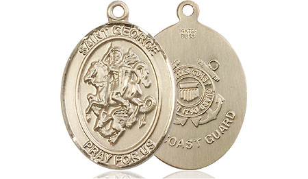 14kt Gold Filled Saint George Coast Guard Medal