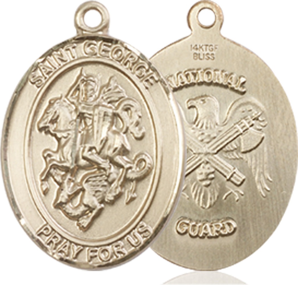 14kt Gold Filled Saint George National Guard Medal