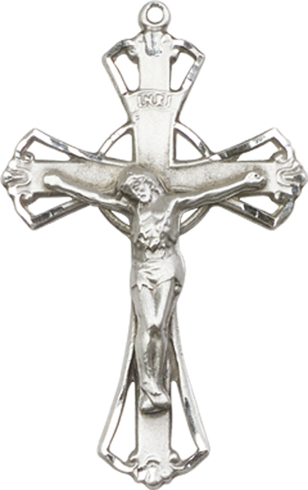 Sterling Silver Crucifix Medal - With Box