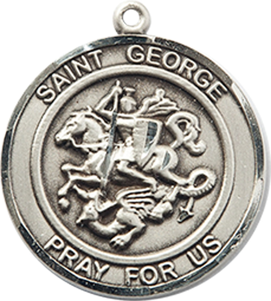 Sterling Silver Saint George Medal
