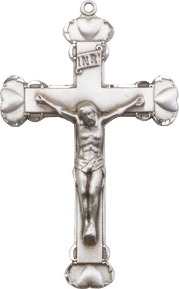 Sterling Silver Crucifix Medal - With Box