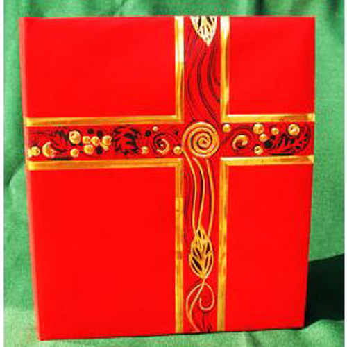 Ceremonial Binder Red With Gold Foil
