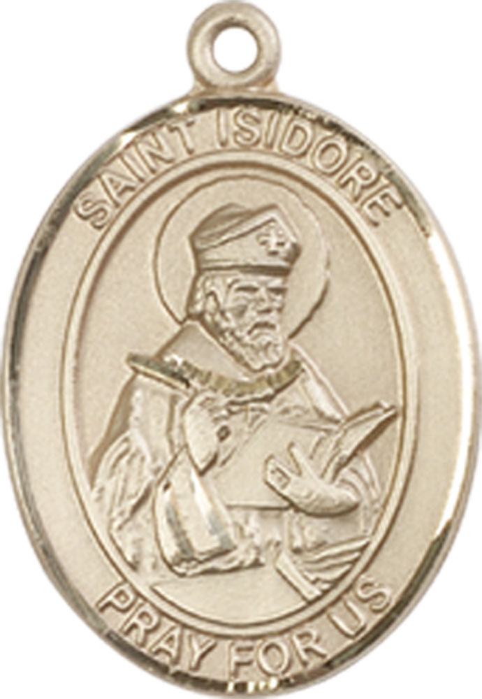 14kt Gold Filled Saint Isidore of Seville Medal