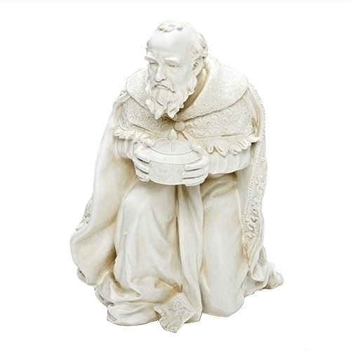 27&quot; Scale Ivory Kneeling Wise Man Fig - Christmas