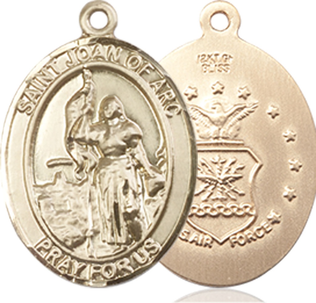 14kt Gold Filled Saint Joan of Arc Air Force Medal