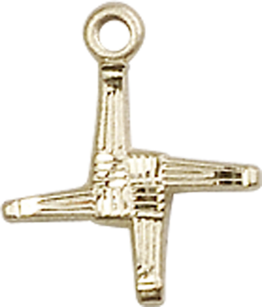 14kt Gold Filled Saint Brigid Cross Medal