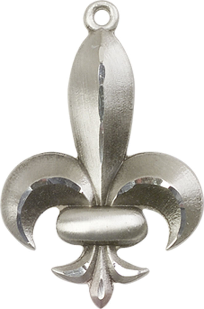 Sterling Silver Fleur de Lis Medal