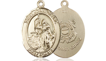 14kt Gold Filled Saint Joan of Arc  Coast Guard Medal