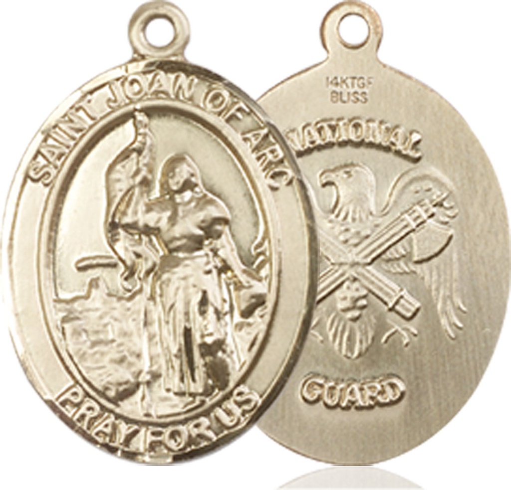 14kt Gold Filled Saint Joan of Arc National Guard Medal