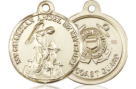 14kt Gold Filled Guardian Angel Coast Guard Medal