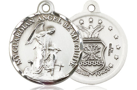 Sterling Silver Guardian Angel Air Force Medal