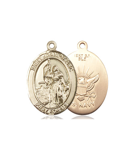 14kt Gold Filled Saint Joan of Arc Navy Medal