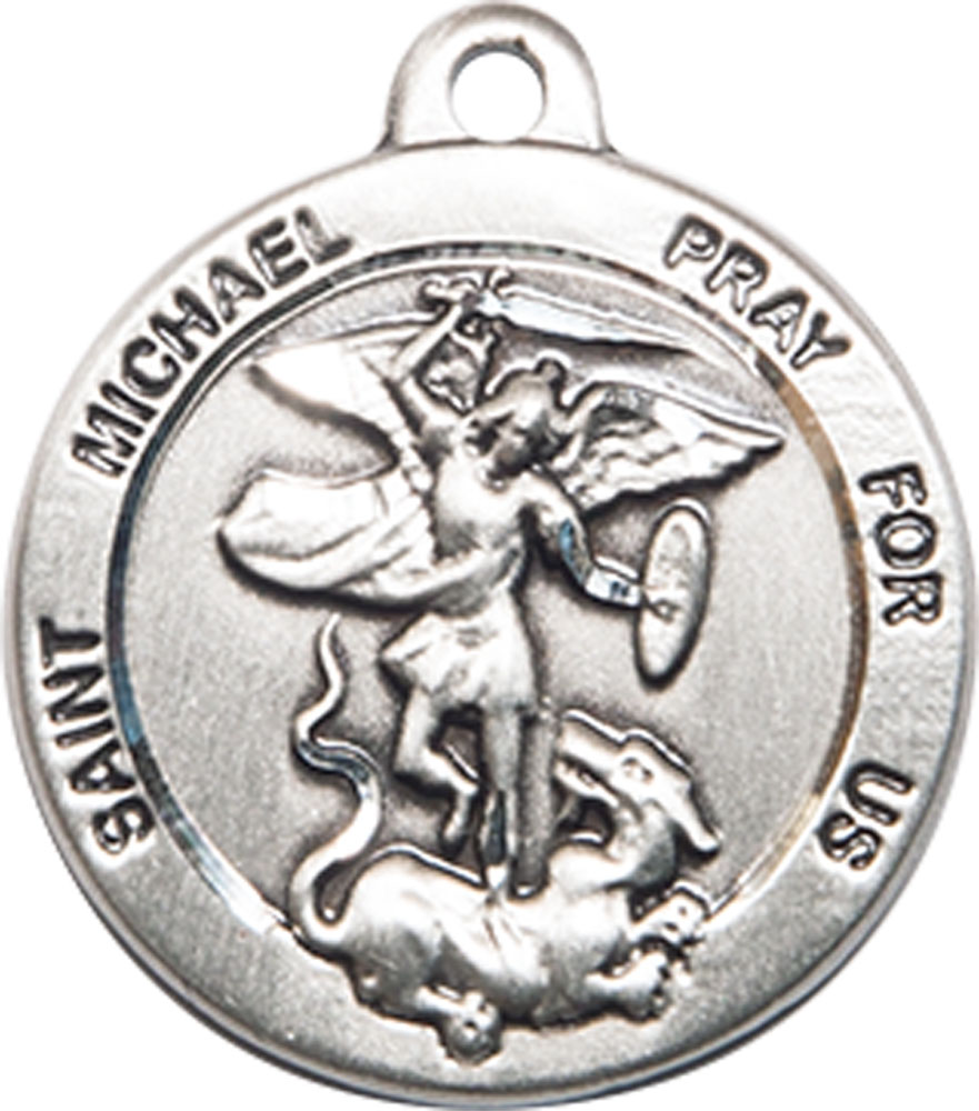 Sterling Silver Saint Michael the Archangel Medal
