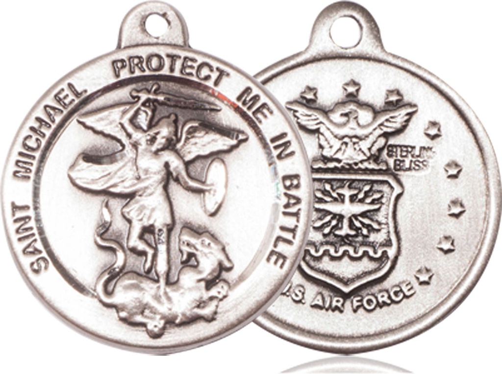 Sterling Silver Saint Michael Air Force Medal
