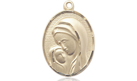 14kt Gold Filled Madonna &amp; Child Medal