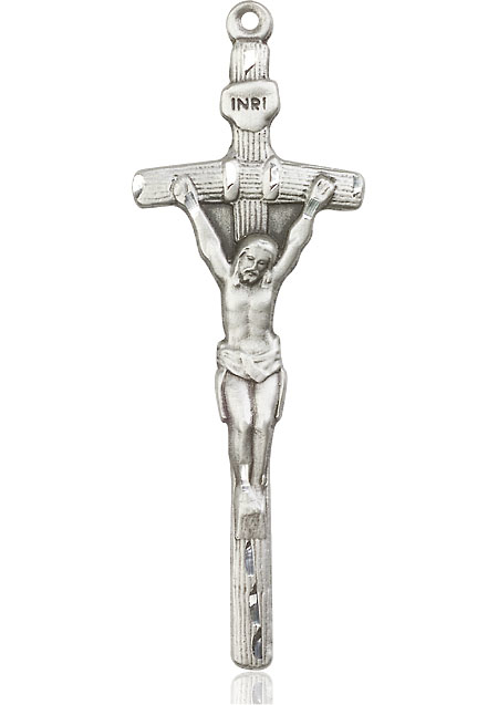 Sterling Silver Papal Crucifix Medal