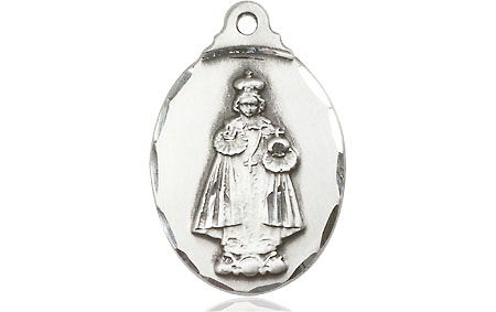 Sterling Silver Infant of Prague Medal