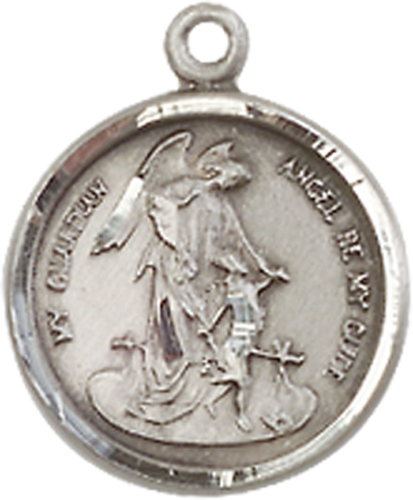 Sterling Silver Guardian Angel Medal