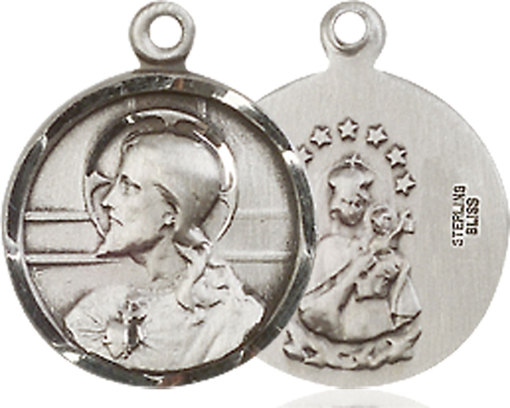 Sterling Silver Scapular Medal