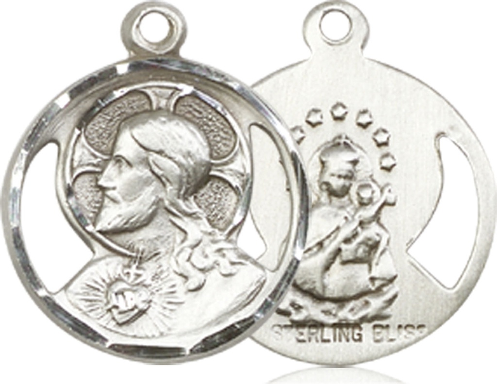 Sterling Silver Scapular Medal