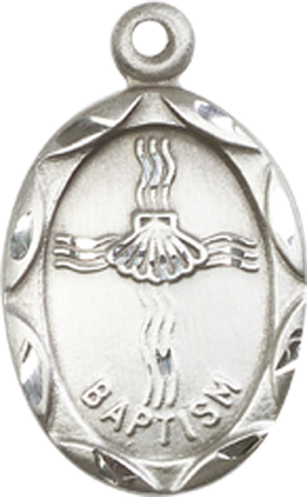 Sterling Silver Baptism Medal