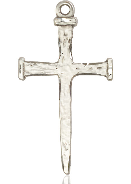 Sterling Silver Nail Cross Medal