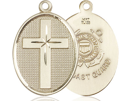 14kt Gold Cross Coast Guard Medal