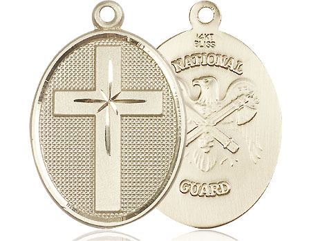 14kt Gold Cross National Guard Medal