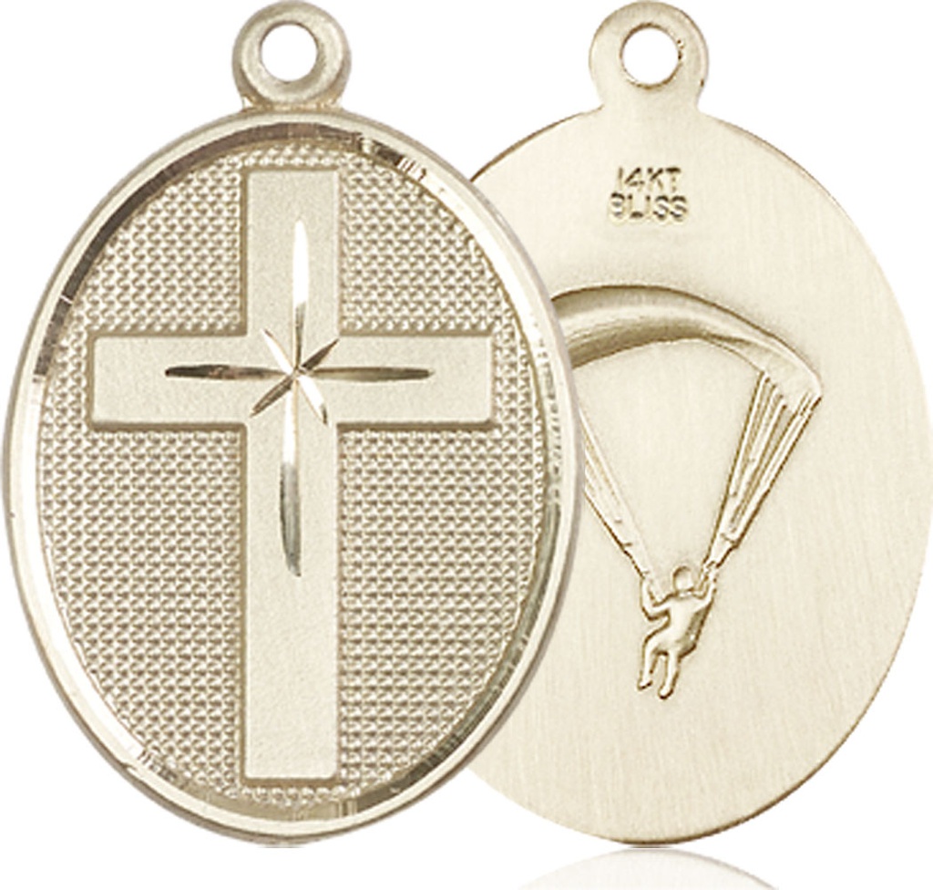 14kt Gold Cross Paratrooper Medal