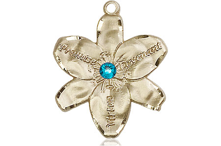 14kt Gold Filled Chastity Medal with a 3mm Zircon Swarovski stone