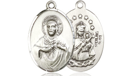 Sterling Silver Scapular Medal