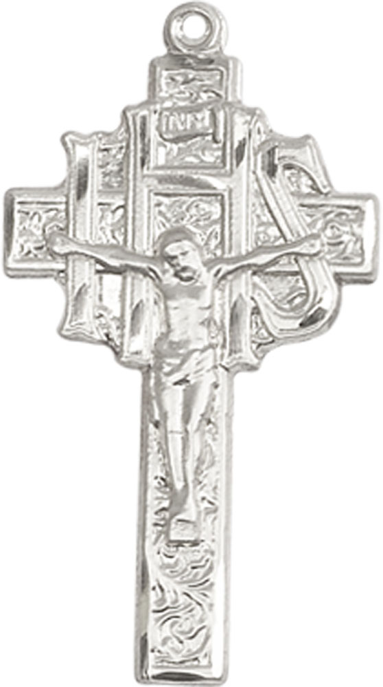 Sterling Silver Crucifix-IHS Medal