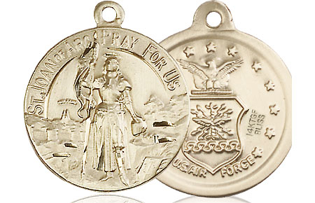 14kt Gold Filled Saint Joan of Arc Air Force Medal