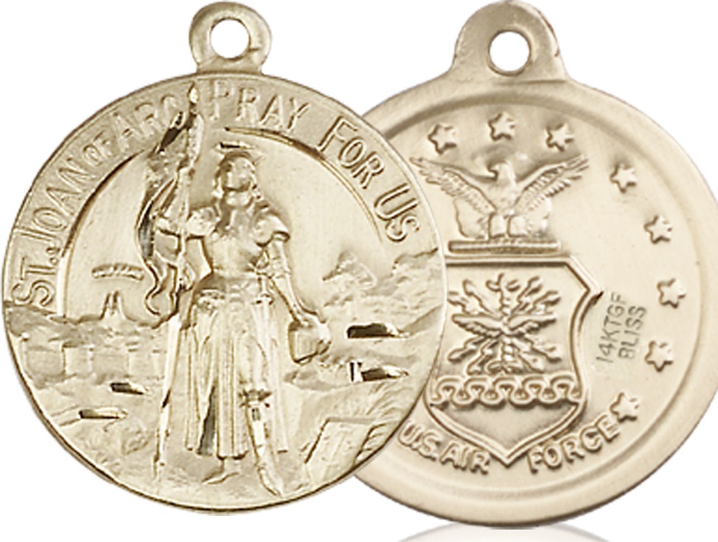14kt Gold Filled Saint Joan of Arc Air Force Medal
