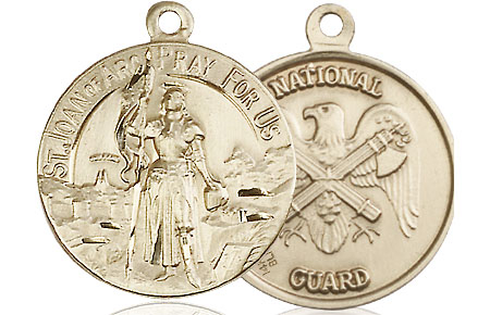 14kt Gold Filled Saint Joan of Arc National Guard Medal