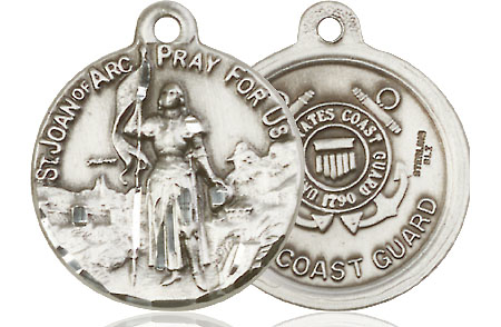 Sterling Silver Saint Joan of Arc Coast Guard Medal