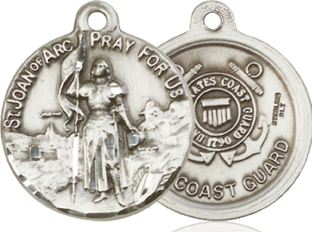 Sterling Silver Saint Joan of Arc Coast Guard Medal