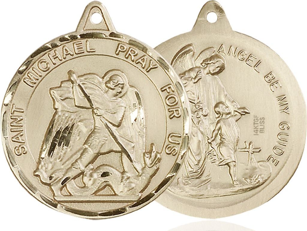 14kt Gold Filled Saint Michael Guardian Angel Medal