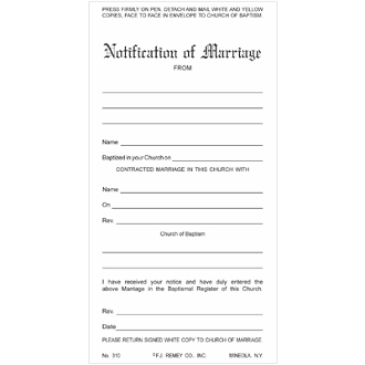 Marriage Notifications
