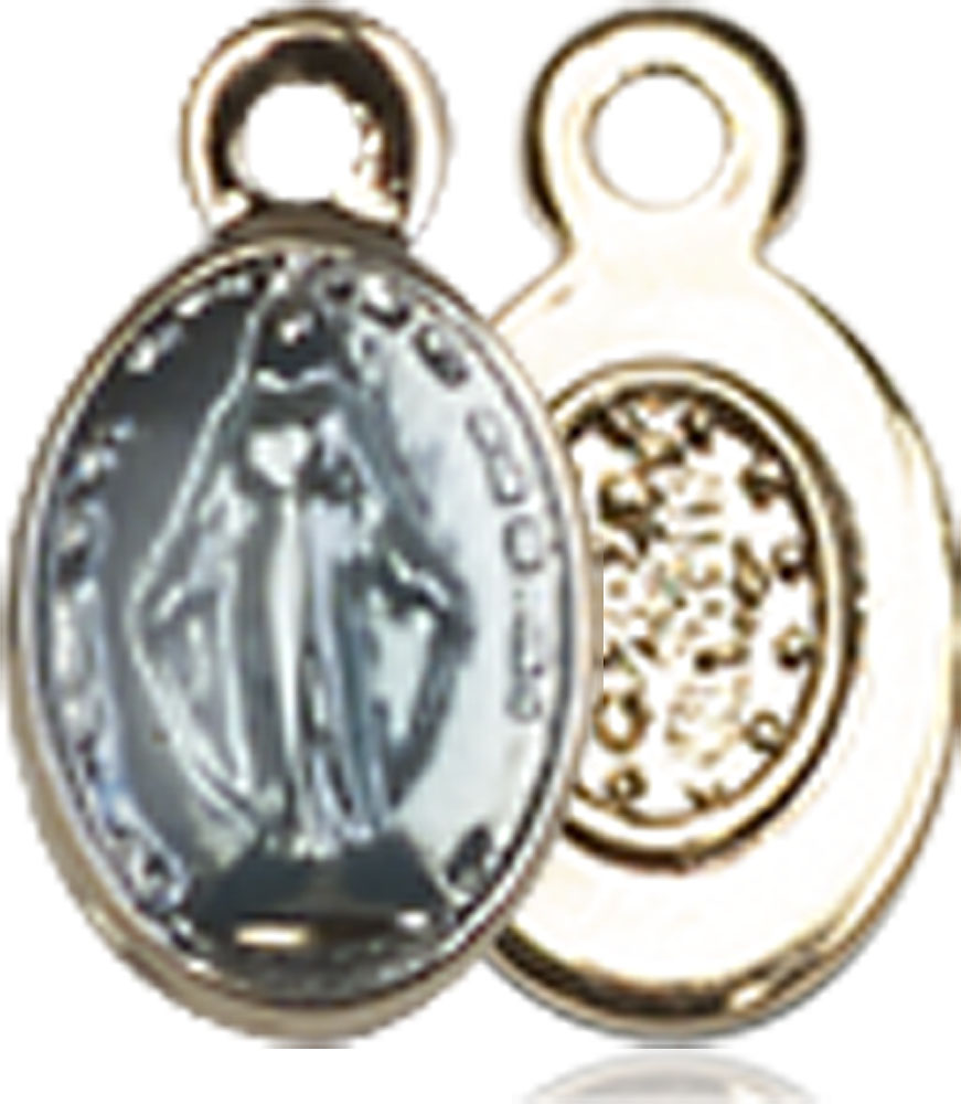 Gold Plate Sterling Silver Miraculous Medal